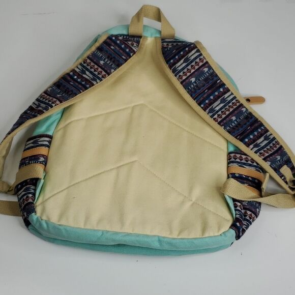 LEAPER SOUTHWEST MINT GREEN ASIAN JAPAN LAPTOP COMPUTER TRAVEL BACKPACK - Picture 3 of 5